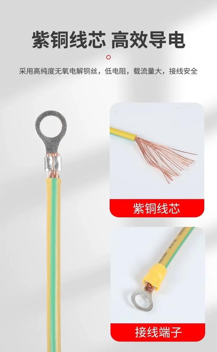 光伏板组件专用黄绿双色接地小黄线桥架法兰
